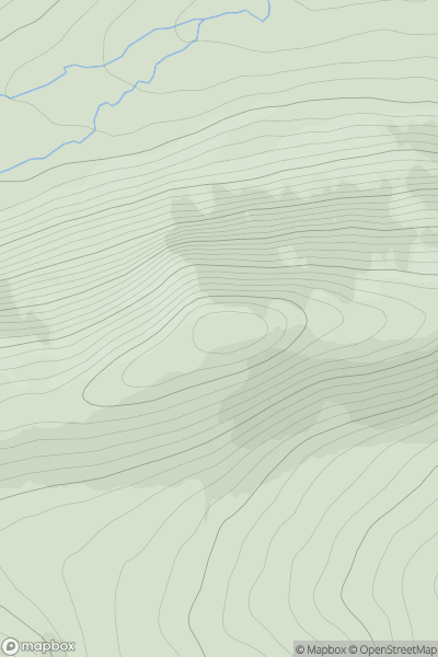 Thumbnail image for Beinn Tarsuinn [Lochinver to Ullapool] showing contour plot for surrounding peak